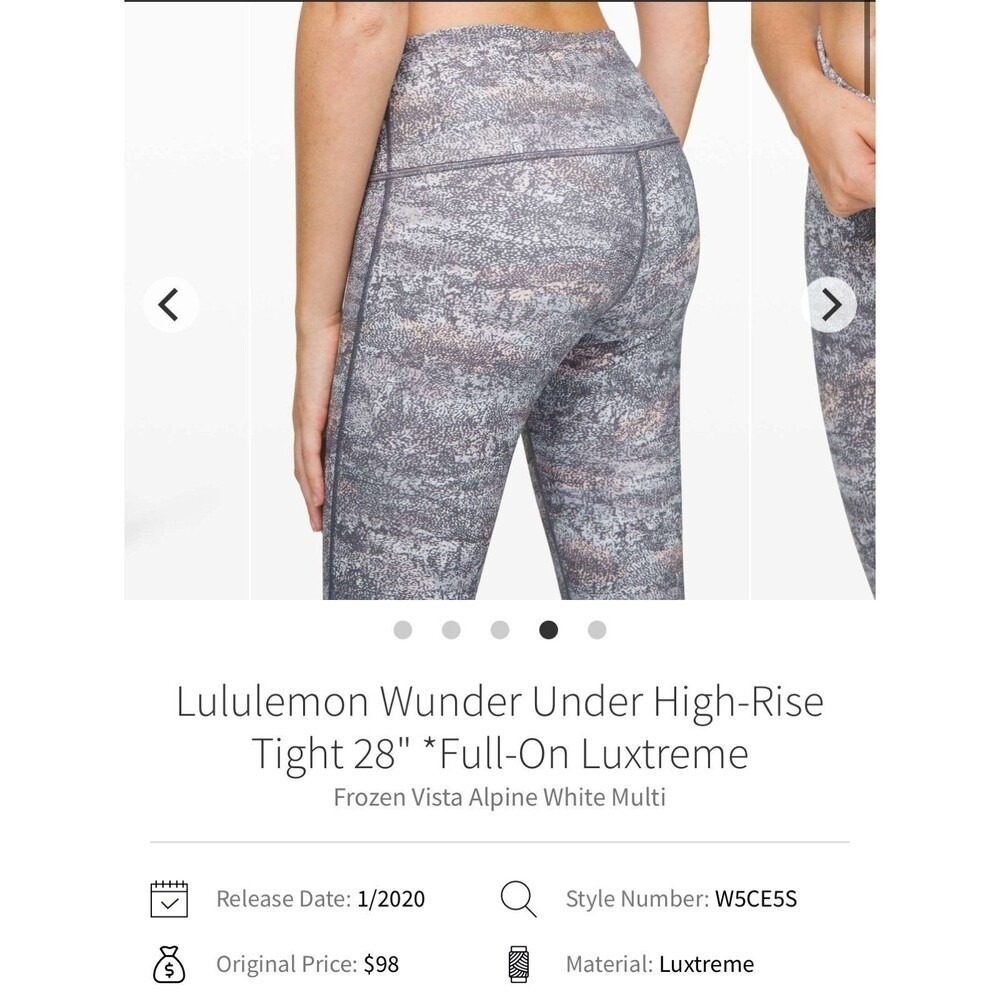 Lululemon Wunder Under High Rise Leggings Size 4 ‎ Luxtreme